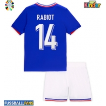 Frankreich Adrien Rabiot #14 Heimtrikotsatz Kinder EM 2024 Kurzarm (+ Kurze Hosen)